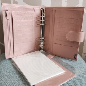 Moterm: A5 Dusty Pink Leather Planner